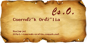 Csernák Orália névjegykártya